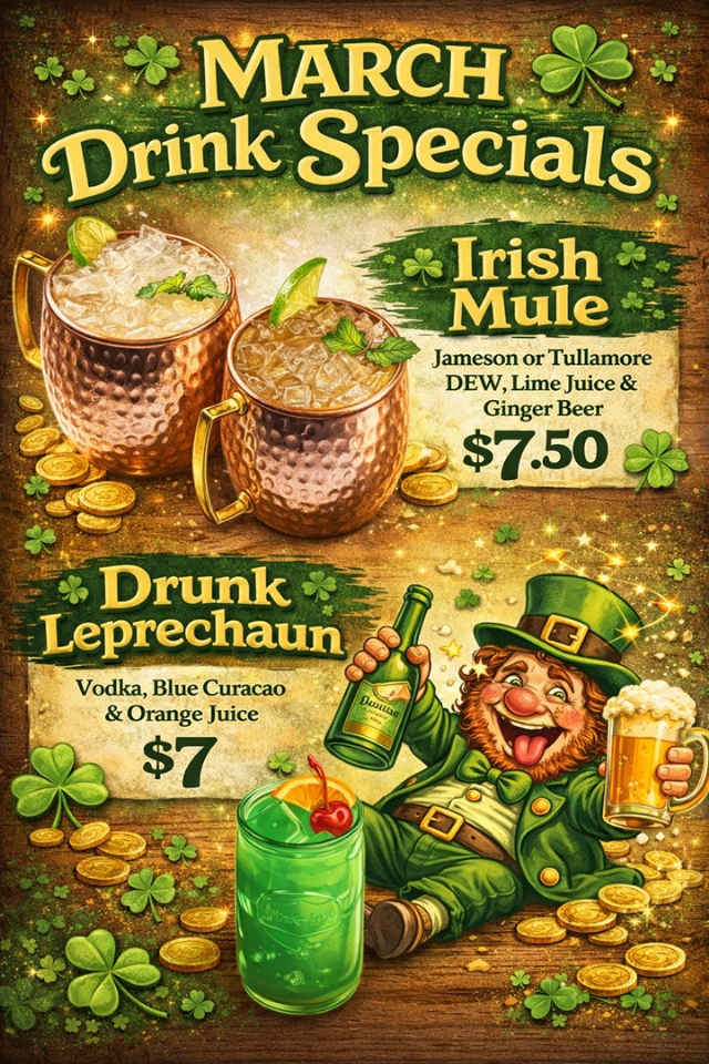 March Drink Specials